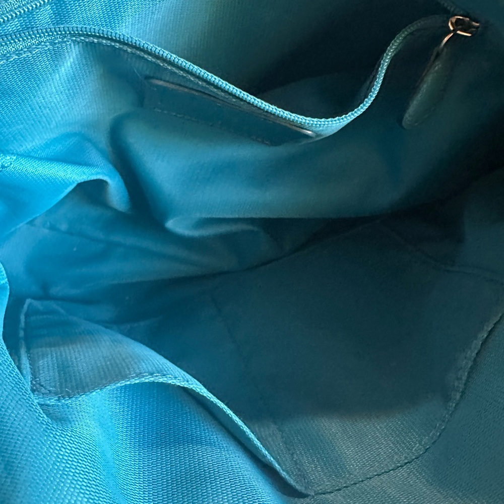 Coach Teal Leather Tote - Picture 8 of 8